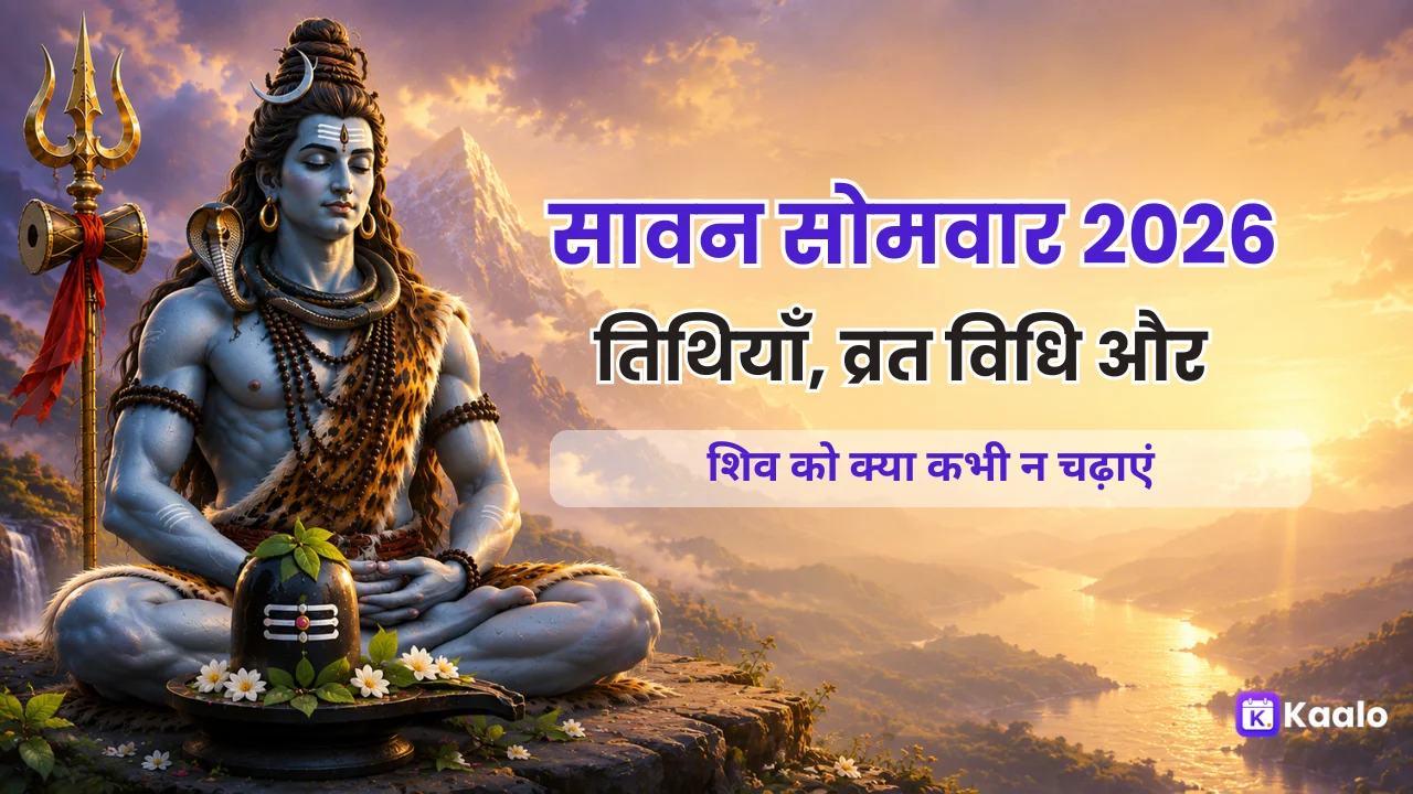 सावन सोमवार 2026: तिथियाँ, व्रत विधि, और वो चीज़ें जो शिव को कभी नहीं चढ़तीं
